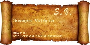 Süveges Valéria névjegykártya